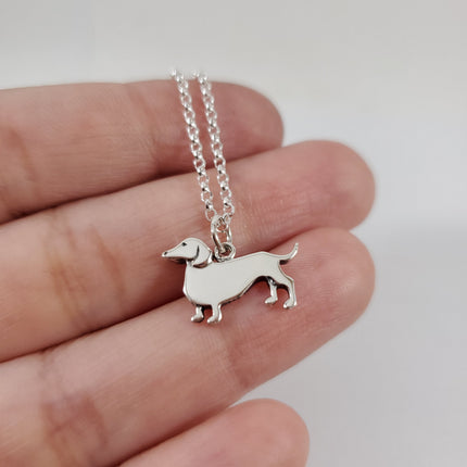 Sterling Silver Dachshund Necklace – Handmade Gift for Dog Lovers
