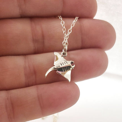Stingray Charm Sterling Silver Necklace