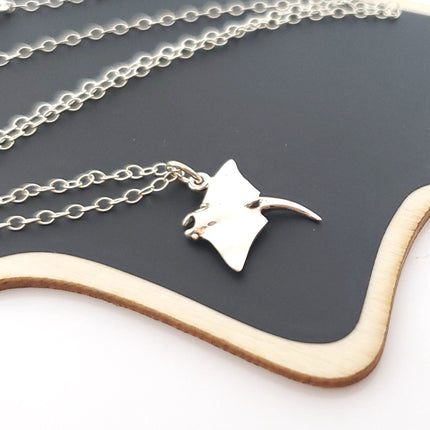 Stingray Charm Sterling Silver Necklace