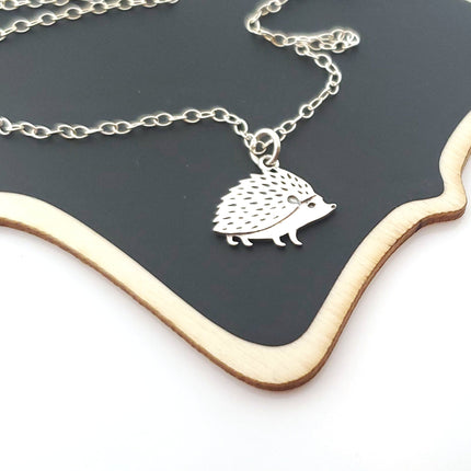 Hedgehog Charm Sterling Silver Necklace