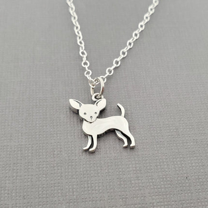 Sterling Silver Chihuahua Charm Necklace – Tiny Dog Lover Gift