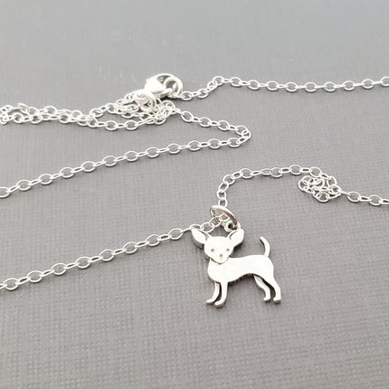 Sterling Silver Chihuahua Charm Necklace – Tiny Dog Lover Gift