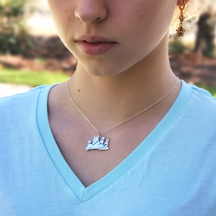 Mama Wolf Necklace – Sterling Silver Wolf Pack Charm for Strong Moms