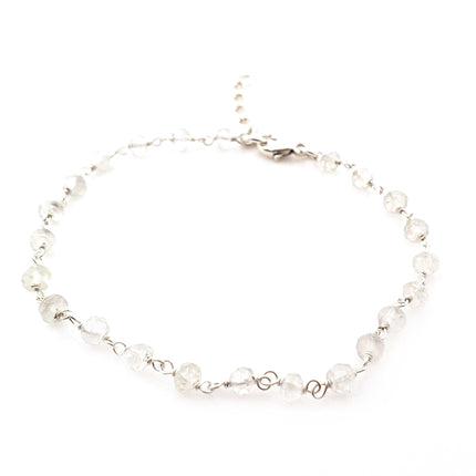 Quartz Gemstone Wire Wrapped Bracelet
