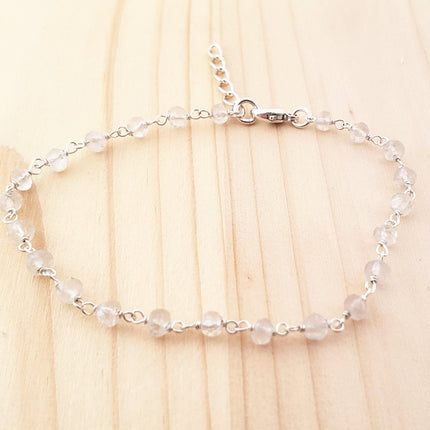 Quartz Gemstone Wire Wrapped Bracelet