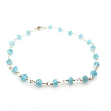 Aquamarine Gemstone Layering Bracelet