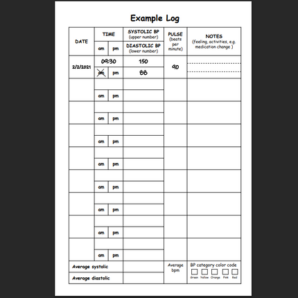 Digital Blood-Pressure Logbook – Printable Tracker PDF | Instant Download