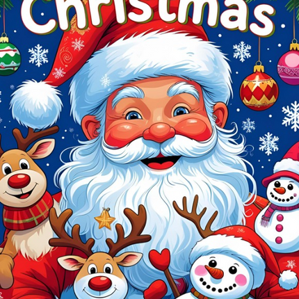 Kids Christmas Coloring & Activity Book – 100-Page Canva Template for Printable Holiday Fun