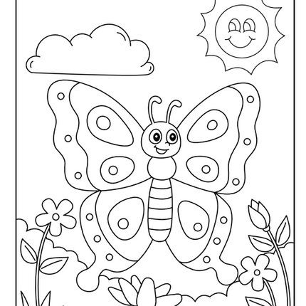 50 Easy Kids Coloring Pages – Printable Activity Pack