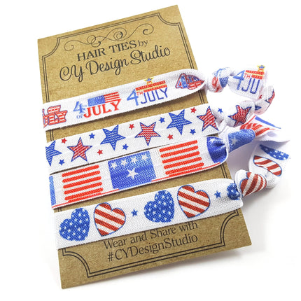 July 4th Hair Ties Set