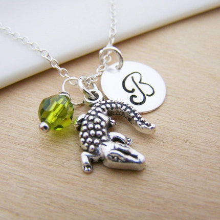 Alligator Charm Necklace – Personalized Sterling Silver Jewelry