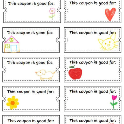 DIY Mom's Coupon Book – Printable Gift from Kids