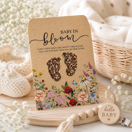 Baby in Bloom Seed Favors 25 Pack, Wildflower Plantable Baby Shower Gifts