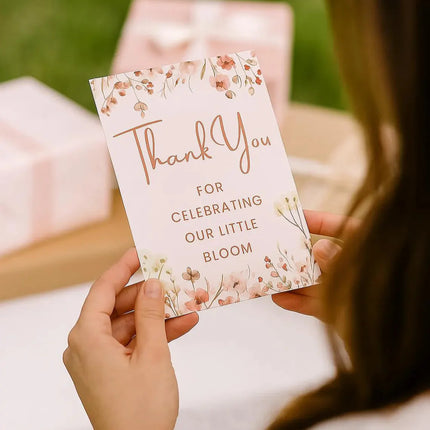 Baby in Bloom Invitation, Wildflowers Baby Shower Invitation & Thank You Card