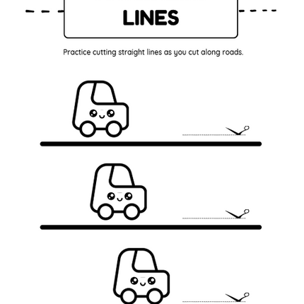 Kids Scissor Skills Activity Book – 50-Page Canva Template for Fine Motor Practice