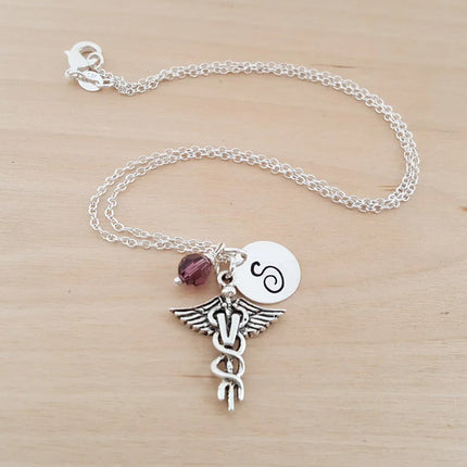 Personalized Veterinarian Sterling Silver Necklace