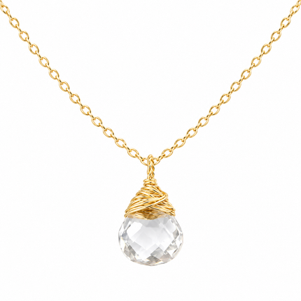 April Birthstone Necklace - 14k Gold Filled