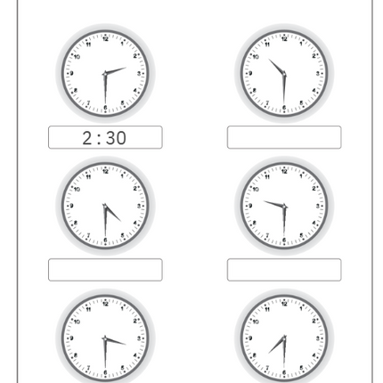Time Learning Workbook for Kids – 42-Page Canva Template for Telling Time Practice