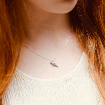 Golden Raven Necklace – 14k Gold Filled Crow Charm on 16" Chain
