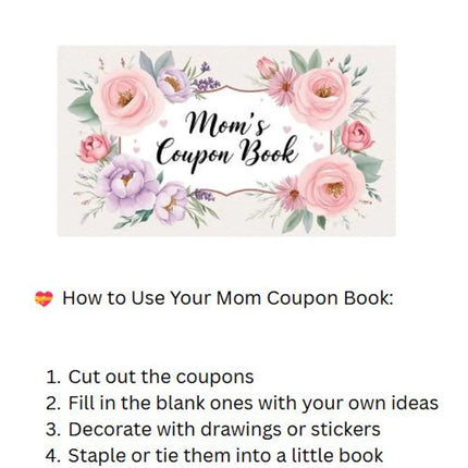 DIY Mom's Coupon Book – Printable Gift from Kids
