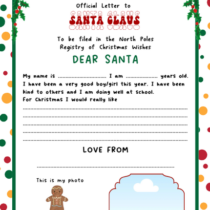 Santa Letter Bundle Canva Template – Nice List Certificate, Wish List & North Pole Envelopes