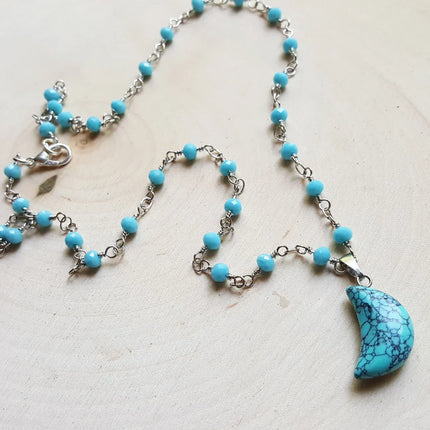 Turquoise Moon Celestial Necklace