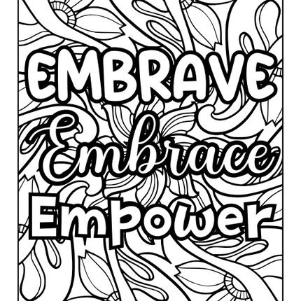 Motivational Quote Coloring Book (49 Pages) – Instant Download PDF
