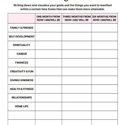 Law of Attraction Planner | 70 Pages | Printable & Editable