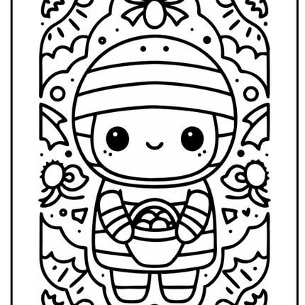 Bold & Easy Halloween Coloring Book for Kids – 95 Pages | Instant Download PDF