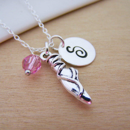 Ballet Slipper Charm Necklace – Personalized Sterling Silver Jewelry
