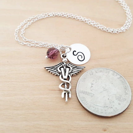 Personalized Veterinarian Sterling Silver Necklace