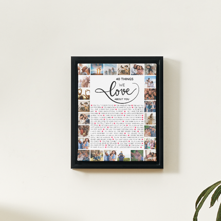 80 Things We Love About You – 80th Birthday Wall Art Canva Template