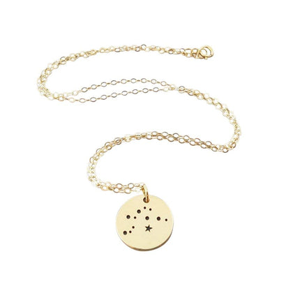 Pisces Zodiac Necklace – Sterling Silver Constellation Pendant on 18” Chain, Astrology Jewelry Gift