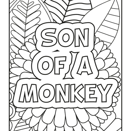 Snarky Adult Coloring Book - 88 Sweary Stress Relief Pages | Instant Download PDF