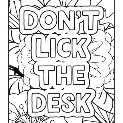 Snarky Adult Coloring Book - 88 Sweary Stress Relief Pages | Instant Download PDF