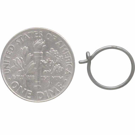 Sterling Silver Circle Hoop Earrings – 11x11mm Minimalist Everyday Hoops