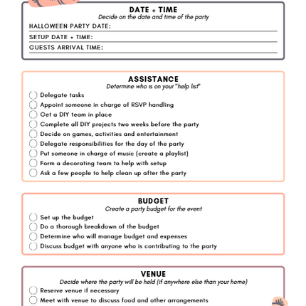 Halloween Party Planner – 45-Page Canva Template for Events, Menus, Decor & More