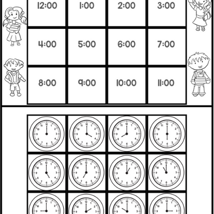 Time Learning Workbook for Kids – 42-Page Canva Template for Telling Time Practice