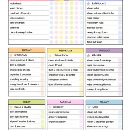 ADHD Cleaning Planner | 50 Pages Printable and Editable in Canva