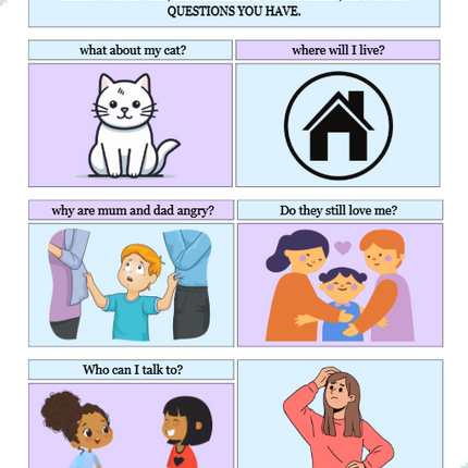 Coping with Divorce Workbook for Kids – 28-Page Canva Template with Journal & Support Tools