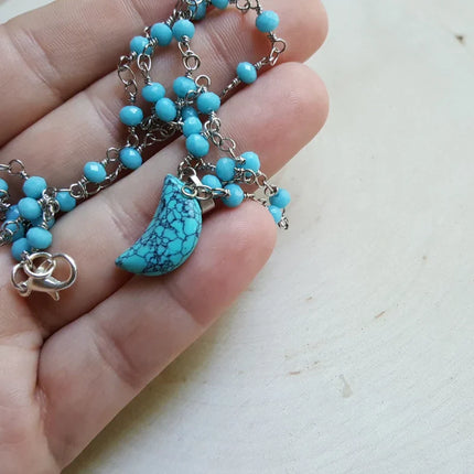 Turquoise Moon Celestial Necklace