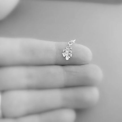 Mini Oak Leaf Necklace – Sterling Silver Nature Charm on 18" Chain