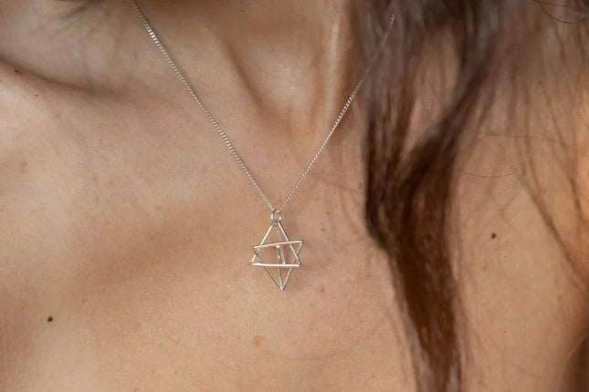 Gold Merkaba Necklace – 18" Gold Filled Chain