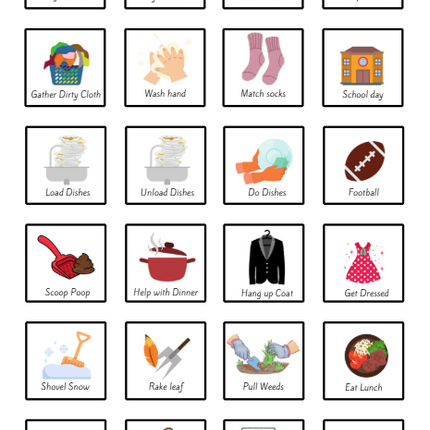 Editable Kids Chore Chart – Canva Template with 100+ Printable Visual Task Cards