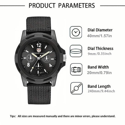 Men's Nylon Casual Sport Quartz Wrist Watch