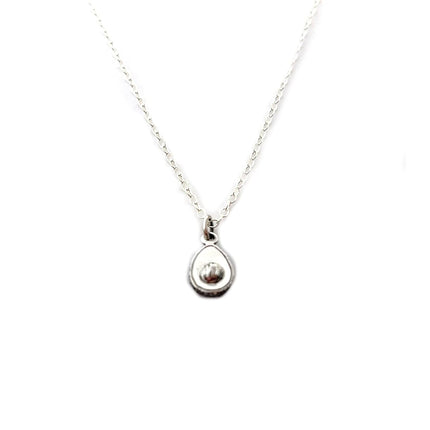 Sterling Silver Avocado Charm Necklace – Tiny Food Jewelry, Handmade Gift