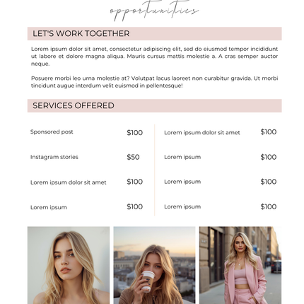 Influencer Media Kit Canva Template – Instant Download