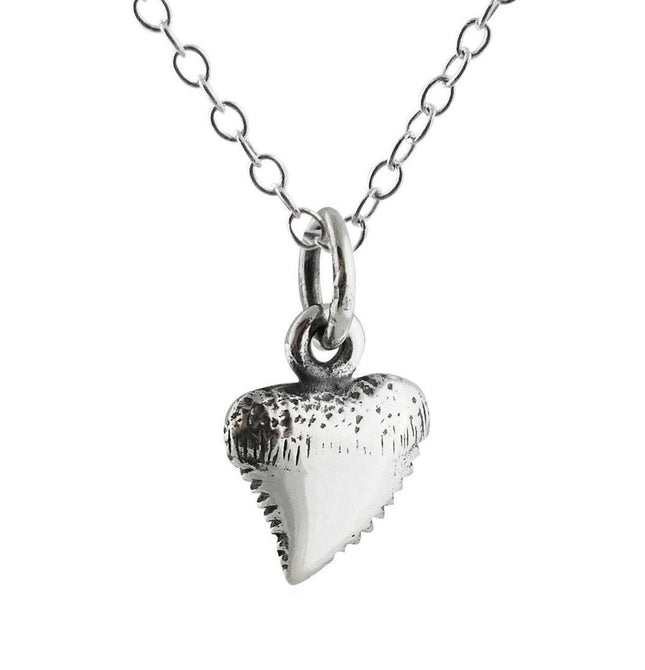 Sterling Silver Shark Tooth Necklace – Beachy Friendship Gift
