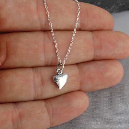 Sterling Silver Shark Tooth Necklace – Beachy Friendship Gift
