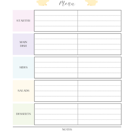 Printable Easter Planner – 40-Page Canva Template for Meals, Baskets, Egg Hunts & More